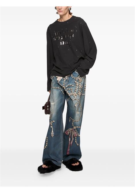 t-shirt logo relaxed fit unisex nera ACNE STUDIOS | CL0416900